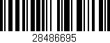 Código de barras (EAN, GTIN, SKU, ISBN): '28486695'