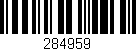 Código de barras (EAN, GTIN, SKU, ISBN): '284959'