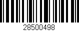 Código de barras (EAN, GTIN, SKU, ISBN): '28500498'