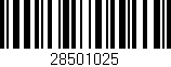 Código de barras (EAN, GTIN, SKU, ISBN): '28501025'