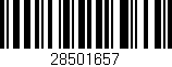 Código de barras (EAN, GTIN, SKU, ISBN): '28501657'
