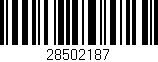 Código de barras (EAN, GTIN, SKU, ISBN): '28502187'