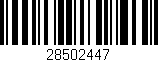 Código de barras (EAN, GTIN, SKU, ISBN): '28502447'