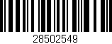 Código de barras (EAN, GTIN, SKU, ISBN): '28502549'