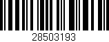 Código de barras (EAN, GTIN, SKU, ISBN): '28503193'