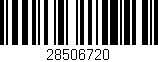 Código de barras (EAN, GTIN, SKU, ISBN): '28506720'