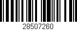 Código de barras (EAN, GTIN, SKU, ISBN): '28507260'