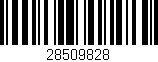 Código de barras (EAN, GTIN, SKU, ISBN): '28509828'