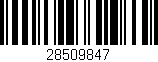 Código de barras (EAN, GTIN, SKU, ISBN): '28509847'