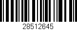 Código de barras (EAN, GTIN, SKU, ISBN): '28512645'