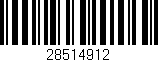 Código de barras (EAN, GTIN, SKU, ISBN): '28514912'