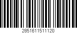 Código de barras (EAN, GTIN, SKU, ISBN): '2851611511120'