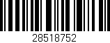 Código de barras (EAN, GTIN, SKU, ISBN): '28518752'