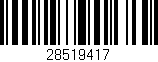 Código de barras (EAN, GTIN, SKU, ISBN): '28519417'