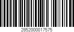 Código de barras (EAN, GTIN, SKU, ISBN): '2852000017575'