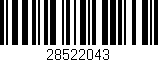 Código de barras (EAN, GTIN, SKU, ISBN): '28522043'