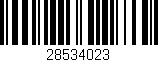 Código de barras (EAN, GTIN, SKU, ISBN): '28534023'
