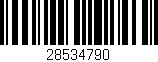 Código de barras (EAN, GTIN, SKU, ISBN): '28534790'