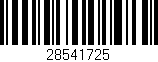 Código de barras (EAN, GTIN, SKU, ISBN): '28541725'