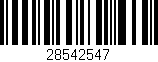 Código de barras (EAN, GTIN, SKU, ISBN): '28542547'