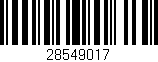 Código de barras (EAN, GTIN, SKU, ISBN): '28549017'