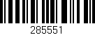 Código de barras (EAN, GTIN, SKU, ISBN): '285551'
