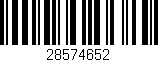 Código de barras (EAN, GTIN, SKU, ISBN): '28574652'