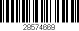 Código de barras (EAN, GTIN, SKU, ISBN): '28574669'