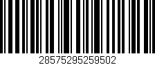 Código de barras (EAN, GTIN, SKU, ISBN): '28575295259502'