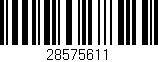 Código de barras (EAN, GTIN, SKU, ISBN): '28575611'