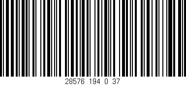 Código de barras (EAN, GTIN, SKU, ISBN): '28576_194_0_37'