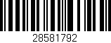 Código de barras (EAN, GTIN, SKU, ISBN): '28581792'