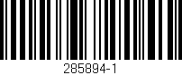 Código de barras (EAN, GTIN, SKU, ISBN): '285894-1'