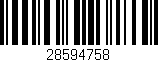 Código de barras (EAN, GTIN, SKU, ISBN): '28594758'