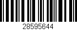 Código de barras (EAN, GTIN, SKU, ISBN): '28595644'