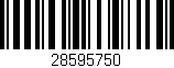 Código de barras (EAN, GTIN, SKU, ISBN): '28595750'