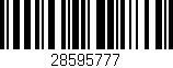 Código de barras (EAN, GTIN, SKU, ISBN): '28595777'