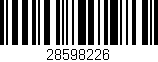 Código de barras (EAN, GTIN, SKU, ISBN): '28598226'
