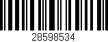 Código de barras (EAN, GTIN, SKU, ISBN): '28598534'
