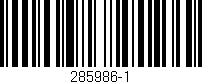 Código de barras (EAN, GTIN, SKU, ISBN): '285986-1'