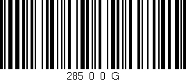Código de barras (EAN, GTIN, SKU, ISBN): '285_0_0_G'