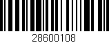 Código de barras (EAN, GTIN, SKU, ISBN): '28600108'
