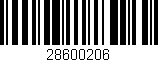 Código de barras (EAN, GTIN, SKU, ISBN): '28600206'