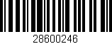 Código de barras (EAN, GTIN, SKU, ISBN): '28600246'
