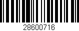 Código de barras (EAN, GTIN, SKU, ISBN): '28600716'