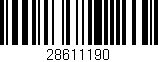 Código de barras (EAN, GTIN, SKU, ISBN): '28611190'