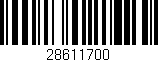 Código de barras (EAN, GTIN, SKU, ISBN): '28611700'