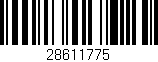 Código de barras (EAN, GTIN, SKU, ISBN): '28611775'