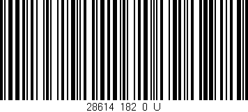 Código de barras (EAN, GTIN, SKU, ISBN): '28614_182_0_U'