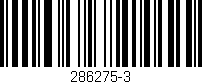 Código de barras (EAN, GTIN, SKU, ISBN): '286275-3'